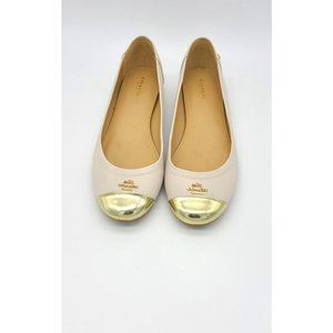 Coach - Chelsea Gold Cap Toe Ballet Flat Size 8.5B